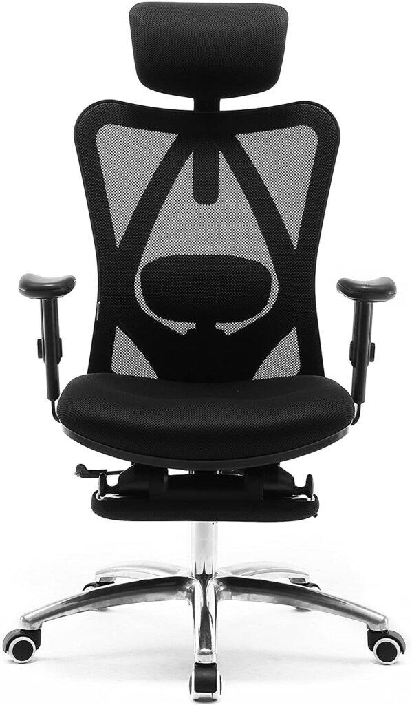 Best Ergonomic Computer Chairs - SIHOO Ergonomic Office Chair with Footrest, Recliner Computer Desk Chair