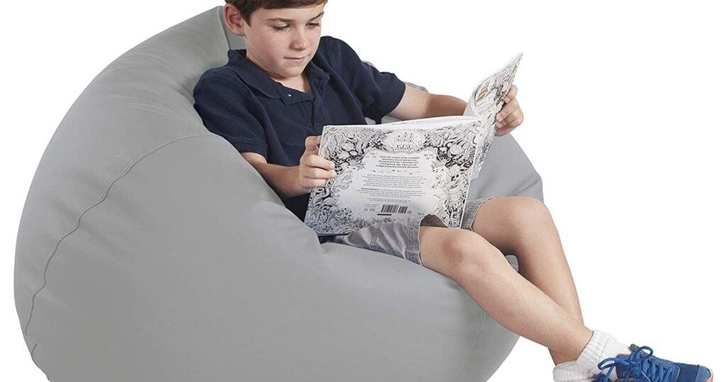 Reading Chairs For Kids - FDP SoftScape Classic 35 inch Junior Bean Bag Chair, Furniture for Kids