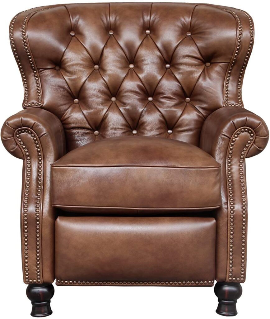 Barcaloungers Recliners Leather -Barcalounger Presidential Recliner - Wenlock-Tawny