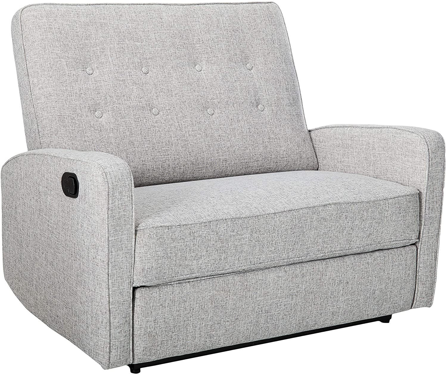 Chair and a Half Recliners - Christopher Knight Home Callade Reclining Loveseat Light Grey Tweed + Black