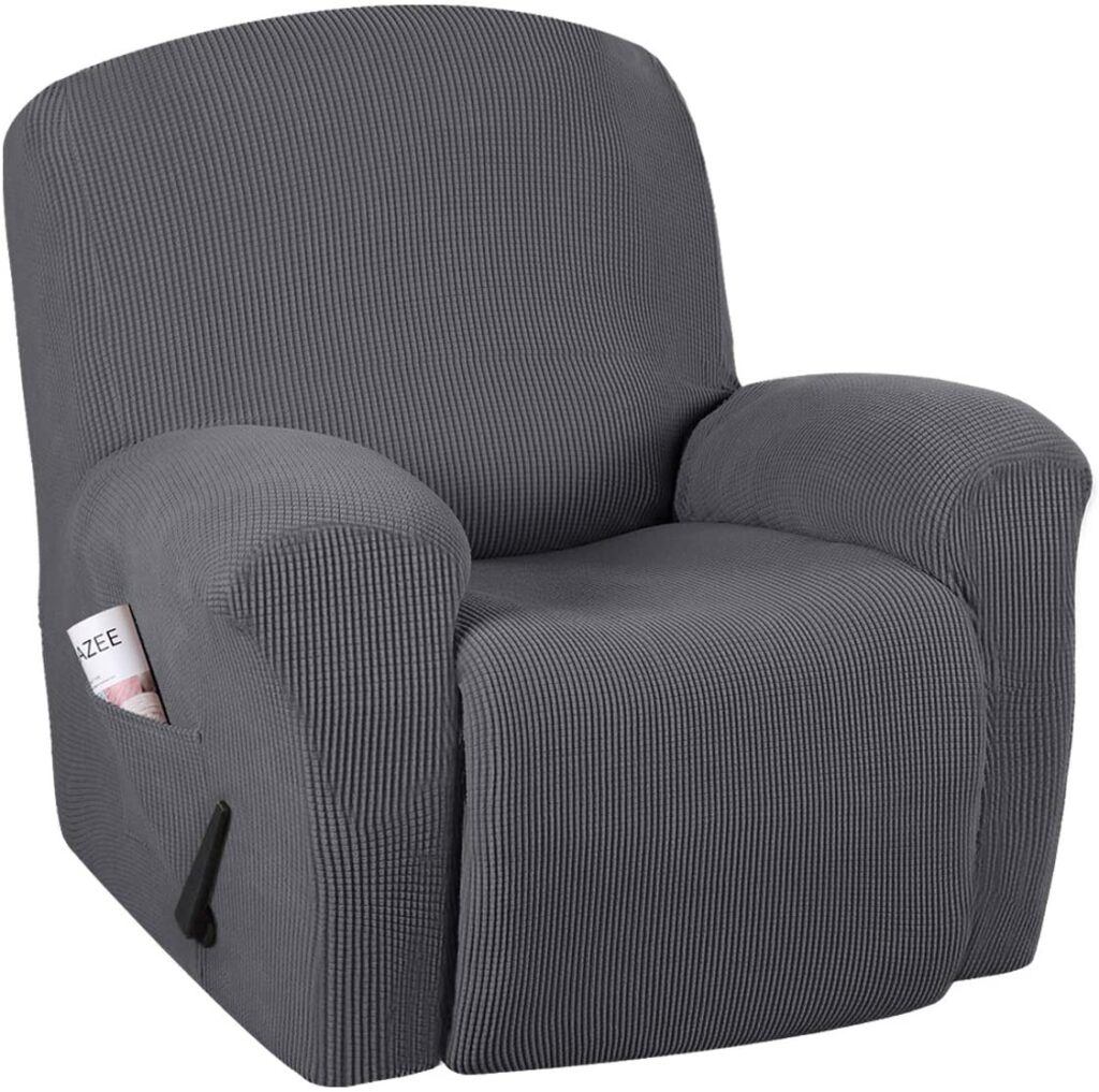 Best Recliner Chair Covers - H.VERSAILTEX Super Stretch Recliner Cover Recliner Couch Covers Recliner Chair Cover Form Fitted Non Slip Reclining Slipcovers for Standard Large Recliner