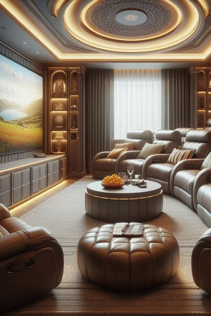 Home Theater Recliner Sectional Pinterest Image