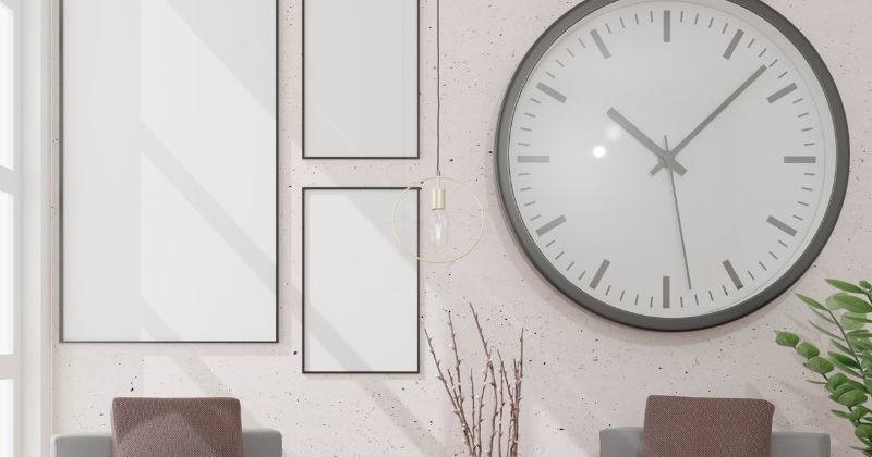 Decorate Around a TV - Clock on a Wall