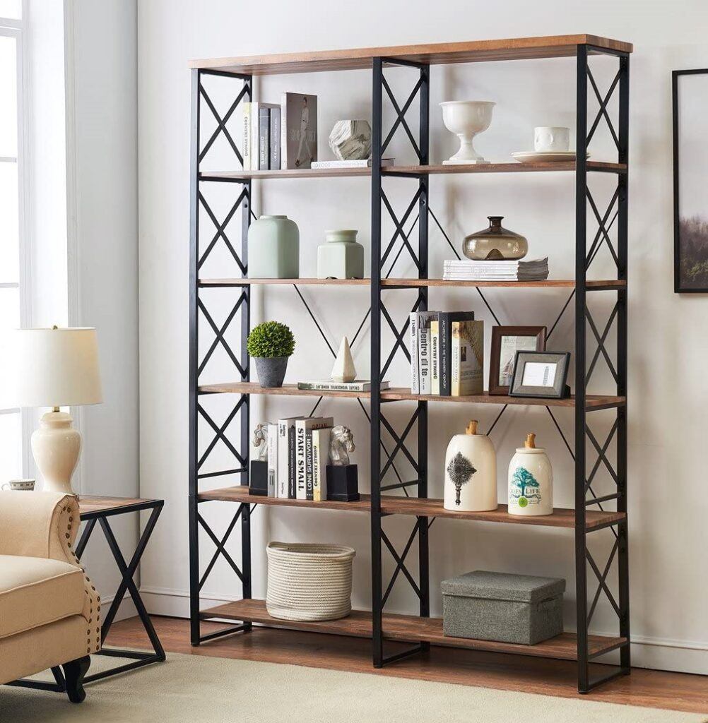 How to Style Bookshelves - Bookshelf With Vases