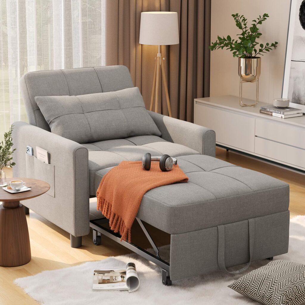 Types of Living Room Chairs - Convertible Sleeper Sofa Chair Bed