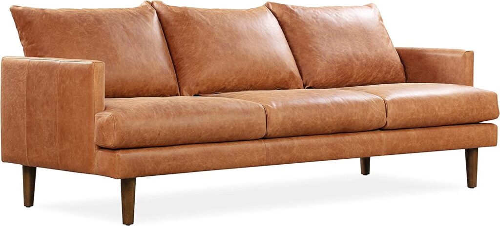 Couch Materials - POLY & BARK Girona Sofa in Full-Grain Pure-Aniline Italian Leather