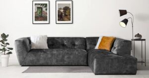 Low Back Sectional Sofa  - Acanva Luxury Mid-Century Velvet Tufted Low Back Sofa Set