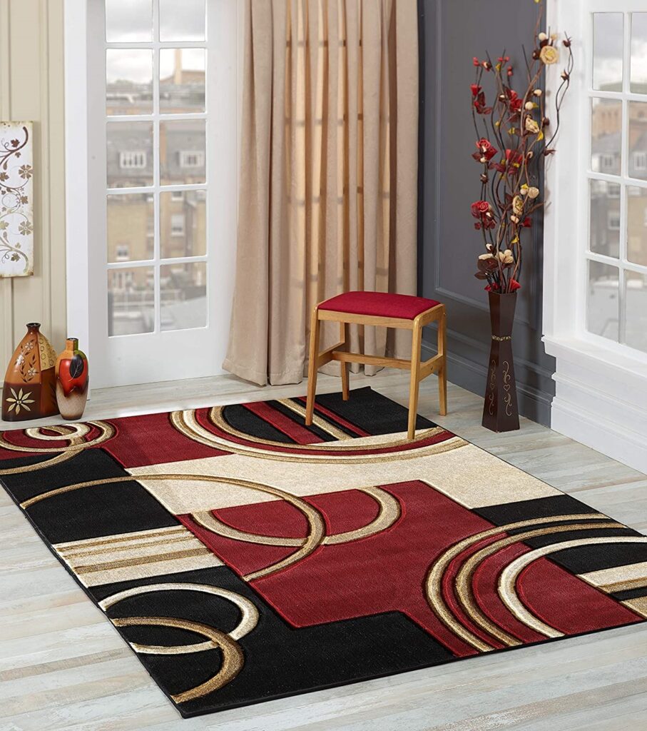 Burgundy Leather Couches - GLORY RUGS Area Rug