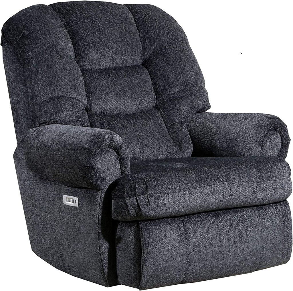 What are the Top Rated Recliners for Heavy Men - Lane Home Furnishings 4501P-19 Gladiator Charcoal Power Rocker Recliner