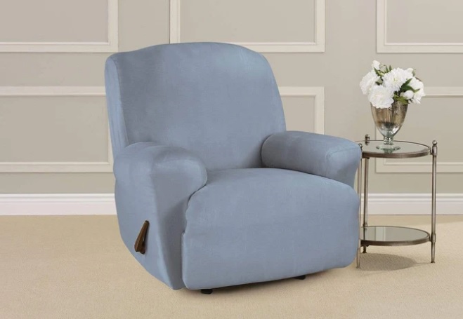 Sure Fit Recliner Slipcovers - Ultimate Stretch Suede One Piece Recliner Slipcover