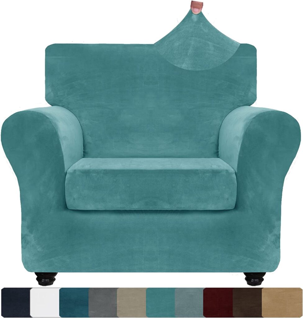 ZNSAYOTX Luxury Velvet Chair Slipcovers