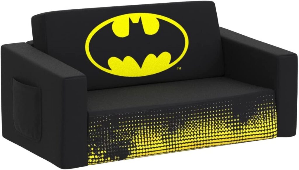 Nugget Couches for Kids - Batman Cozee Flip-Out Sofa - 2-in-1 Convertible Sofa