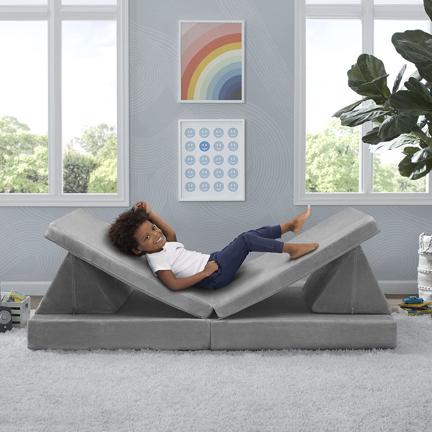 Delta Children Cozee 4-Piece Lounger and Play Set Sofa/Couch