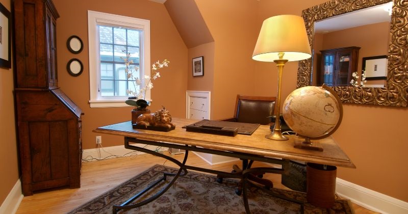 How to Create a Home Office in your Living Room - Home Office Lighting