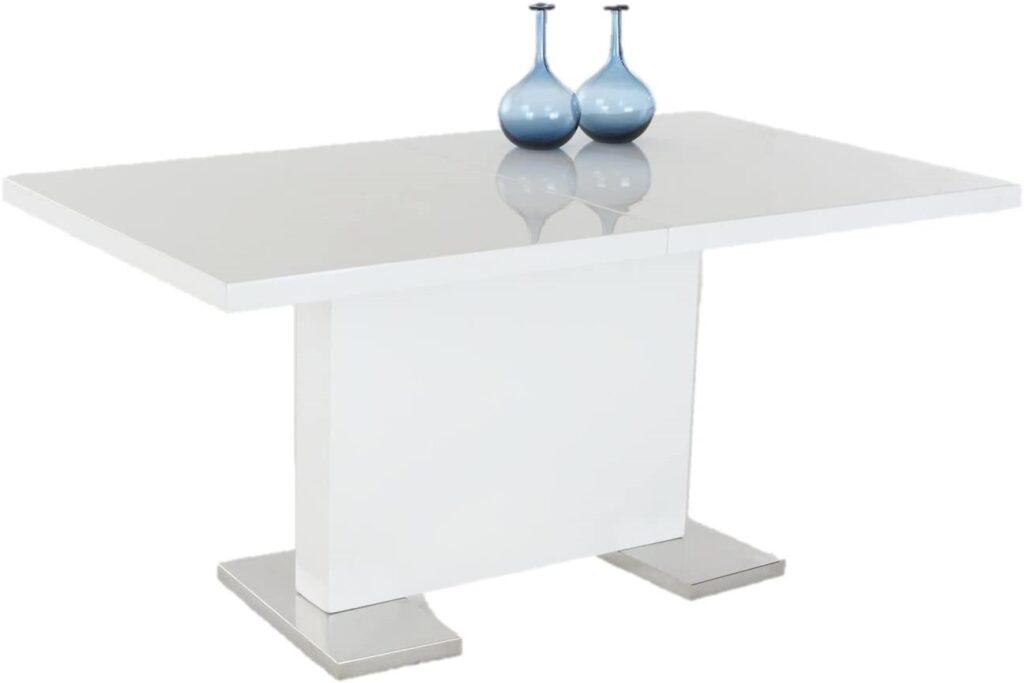 Transformer Tables - Inspirer Studio IRIS Extendible Dining Table Pedestal Table