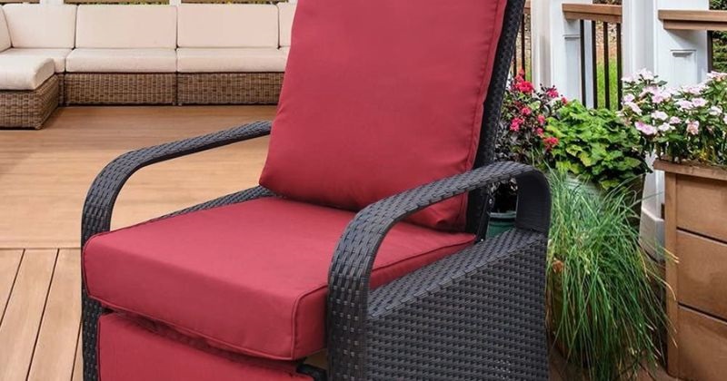 Outdoor Recliner, Outdoor Resin Wicker Patio Recliner Chair