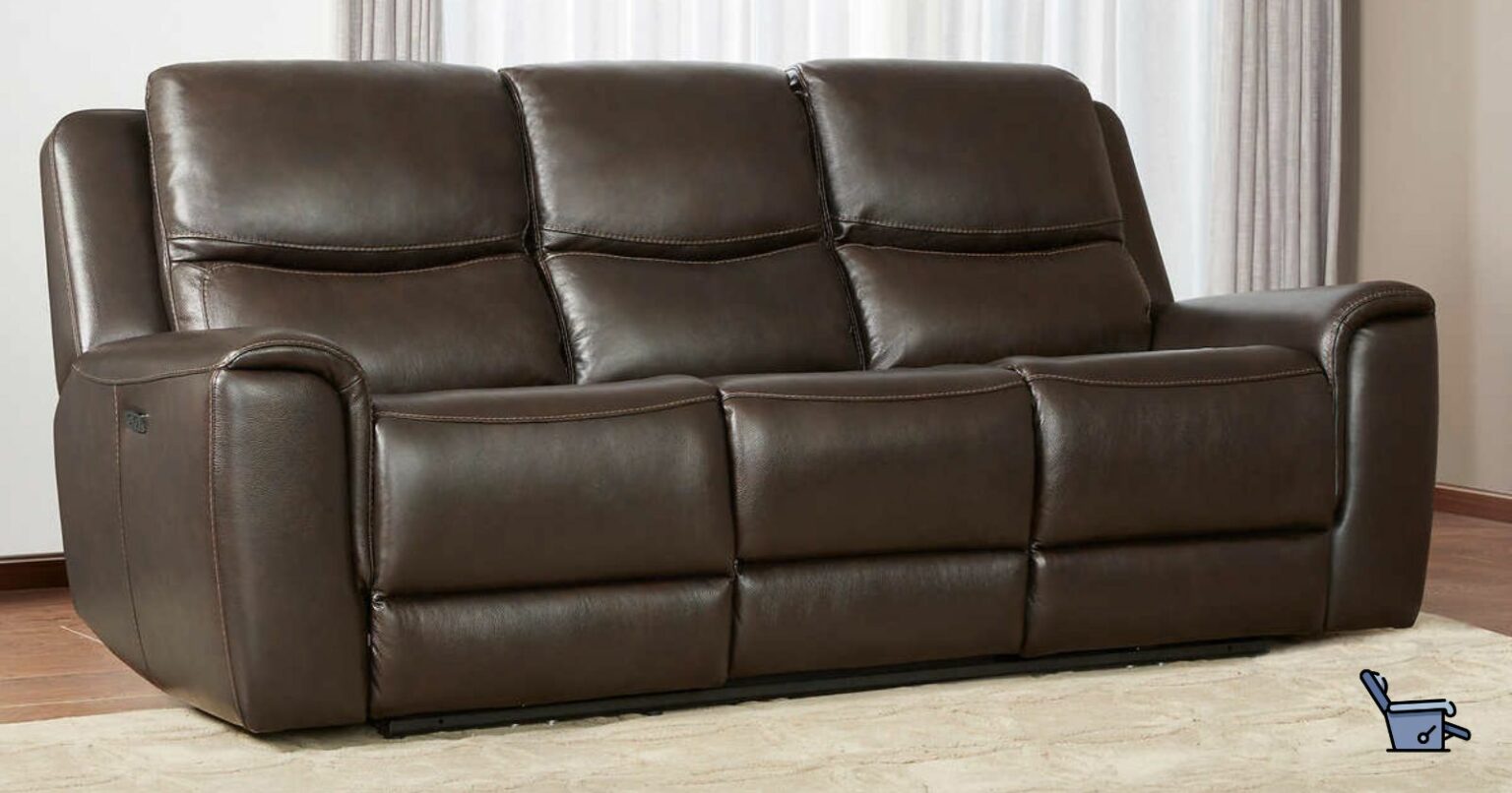 carey leather reclining sofa