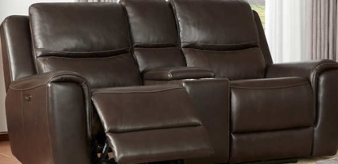 Carey Leather Power Reclining Sofa with Power Headrests 