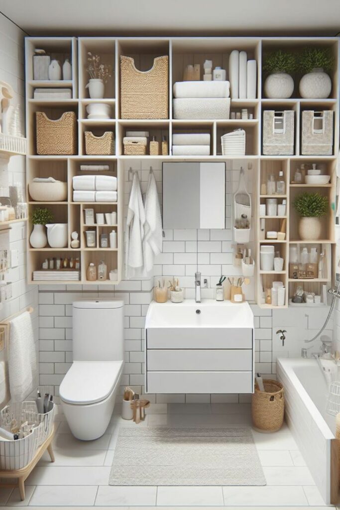 Small Bathrooms Storage Ideas Pinterest Image