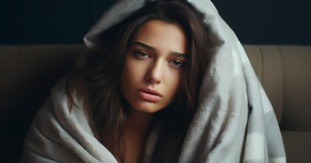 Person Managing Stress With a Weighted Blanket Featured Image