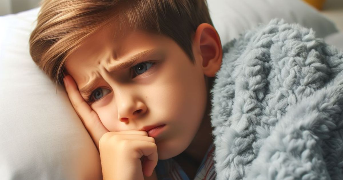 Worried Child Sleeping With a Weighted Blanket Featured Image