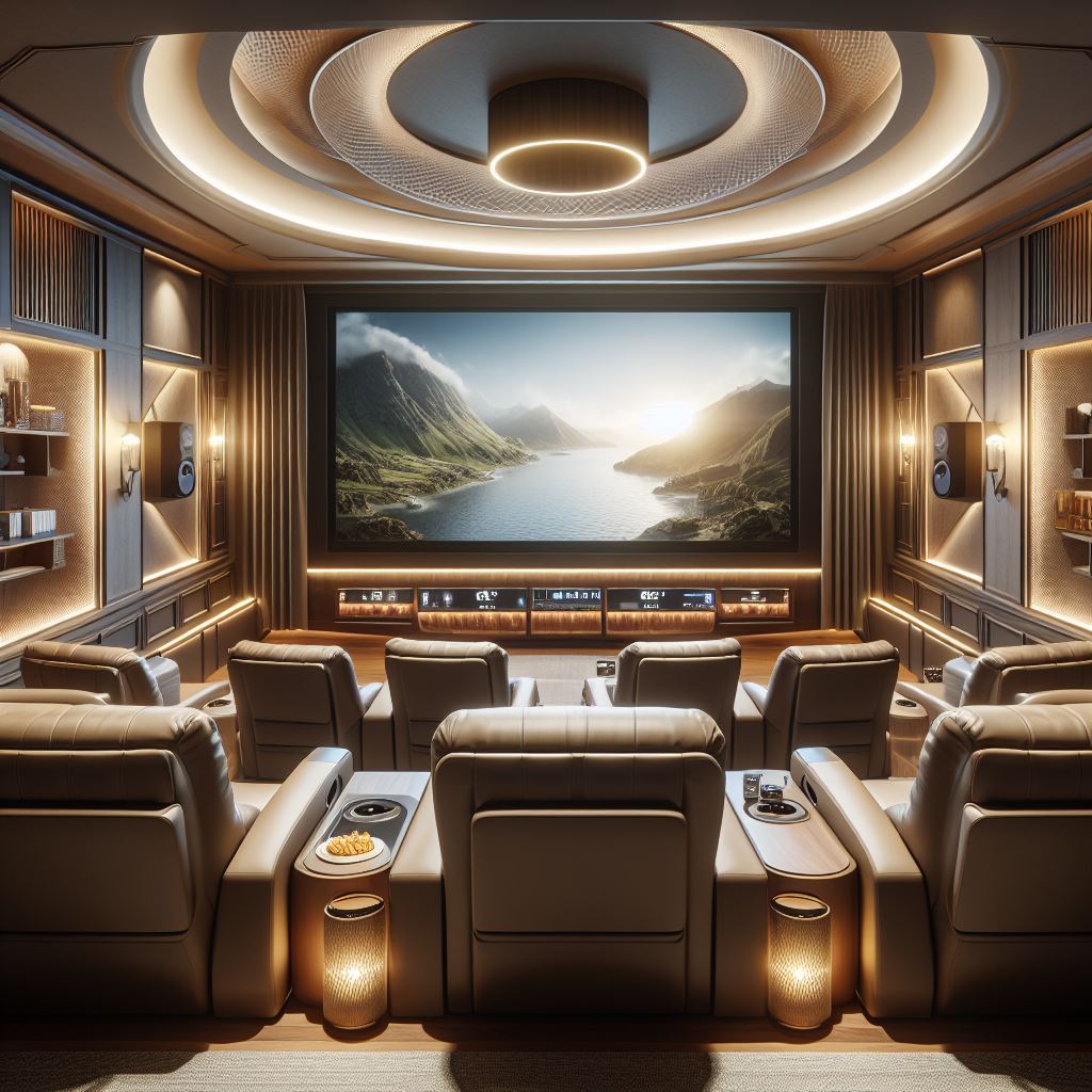 Luxurious Home Theater Seating Setup