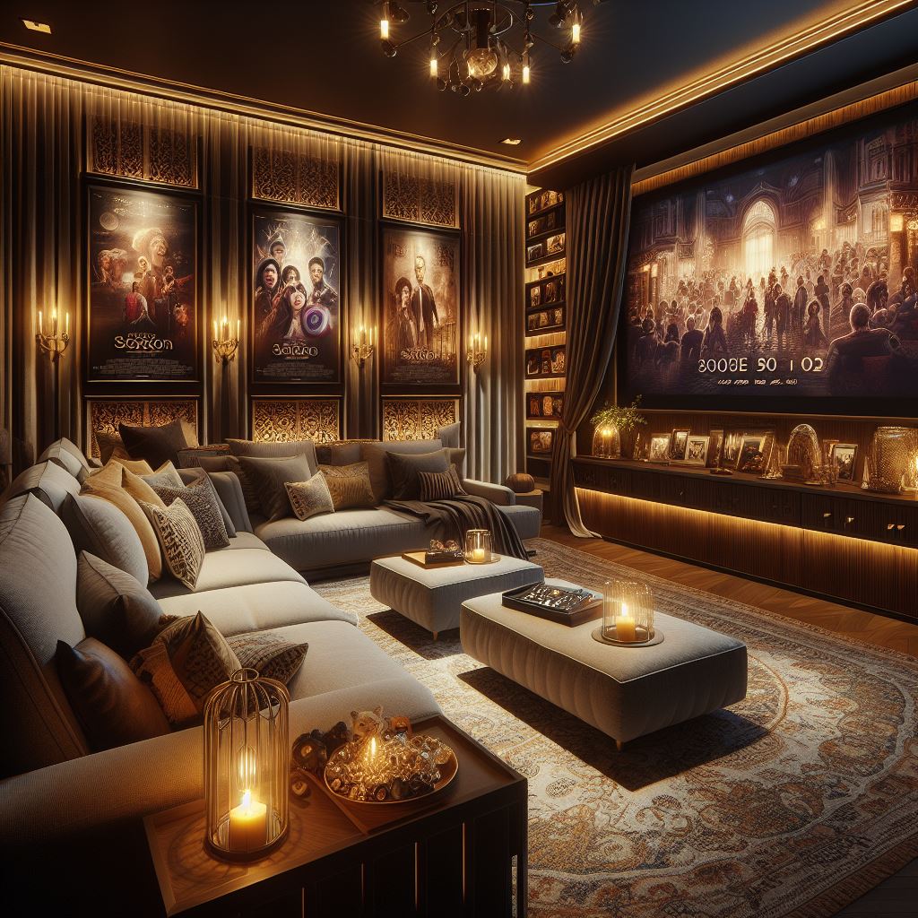 Sofa in a home theater