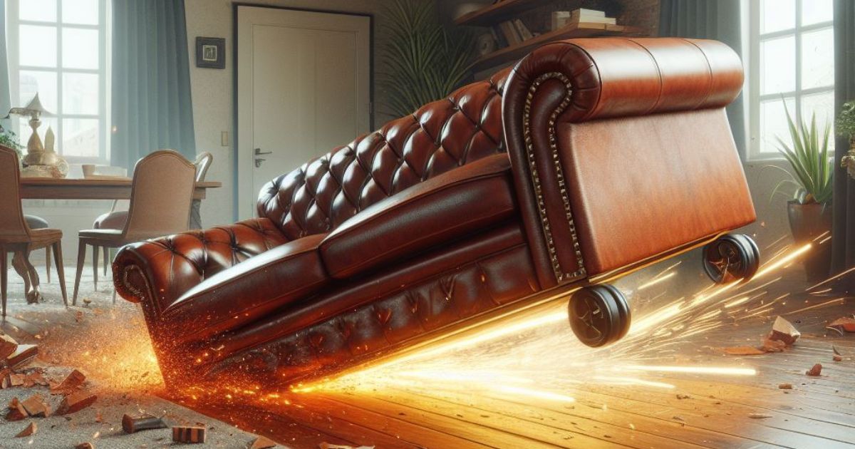 Couch Sliding on Hardwood Floor