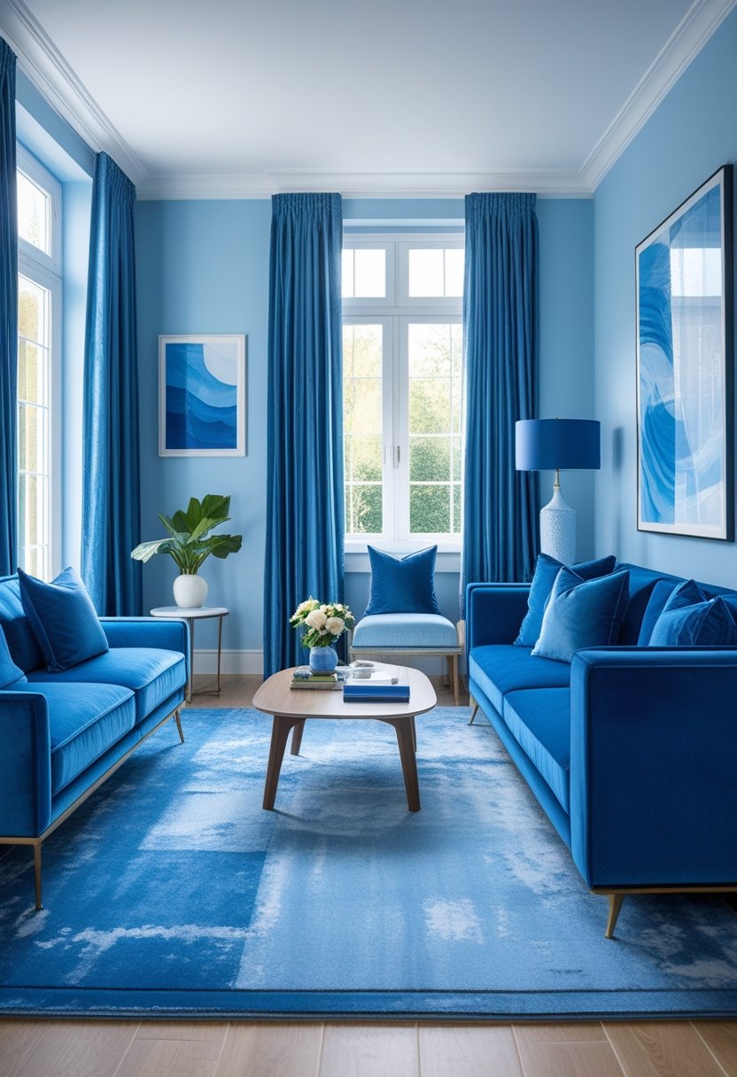 Blue Rooms: 8 Ideas That Blend Elegance with Comfort