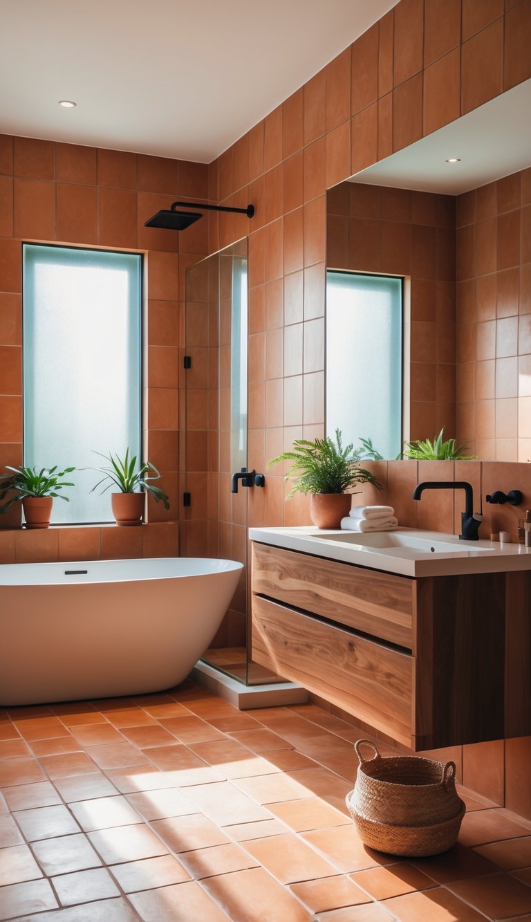 Terracotta Tile Bathroom Ideas