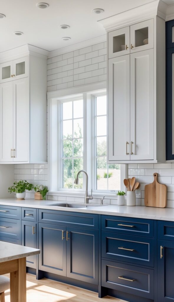 Two Tone Kitchen Cabinets Color Combinations Ideas