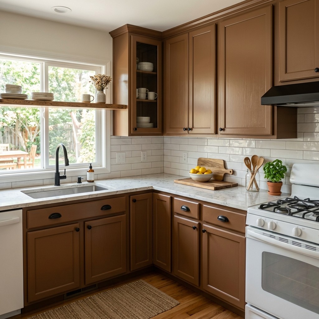Brown Painted Kitchen Cabinets Ideas