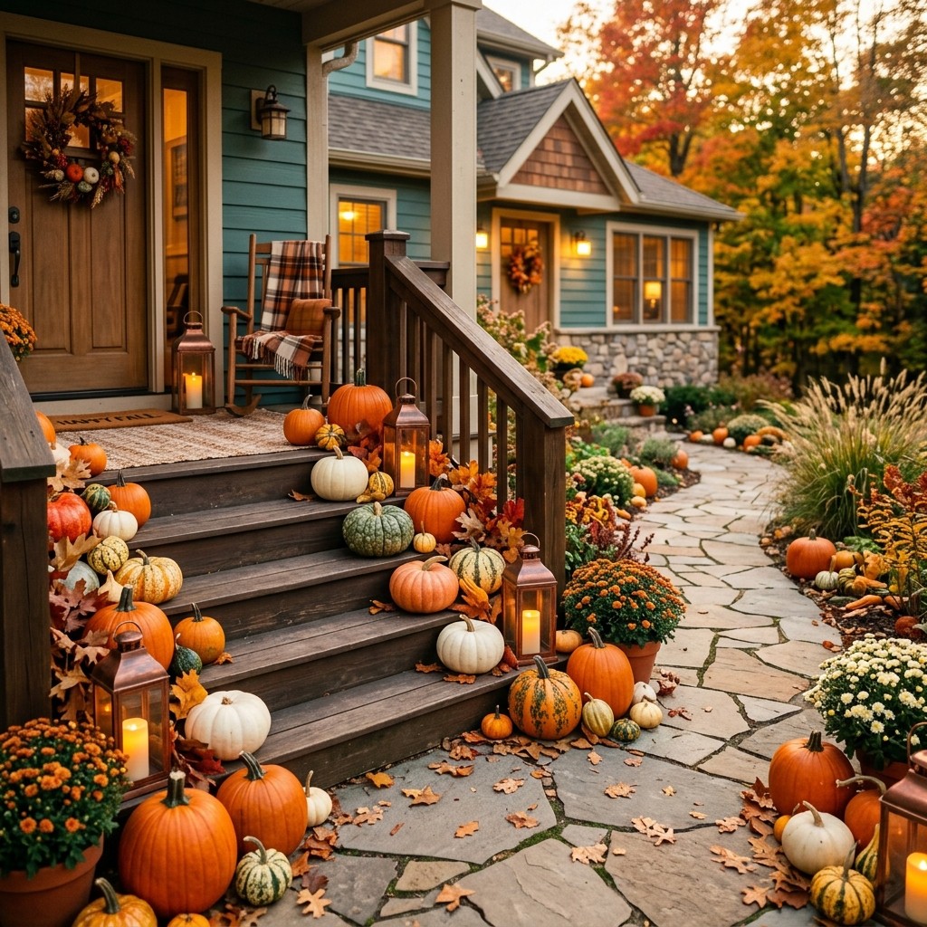 Halloween Front Porch Decorating Idea