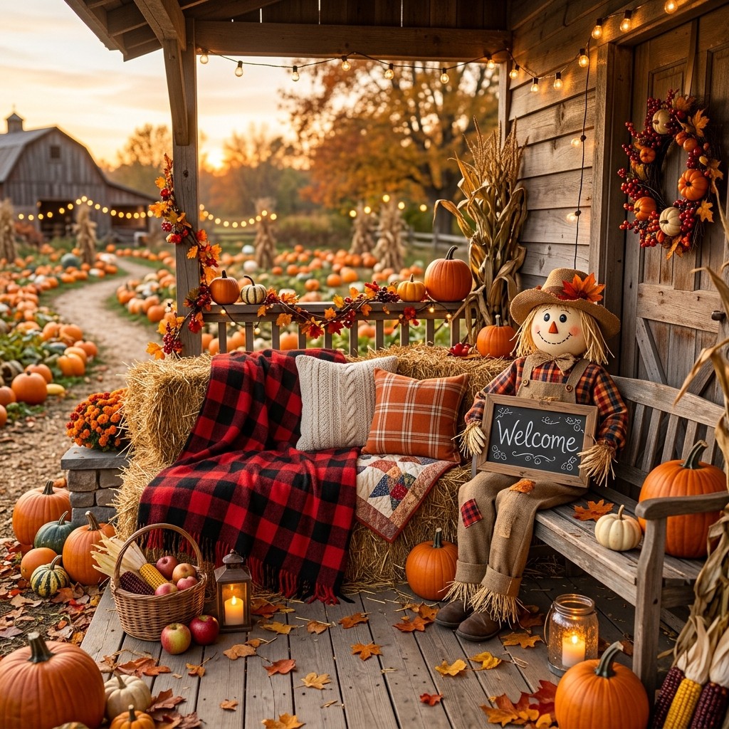 Halloween Front Porch Decorating Idea