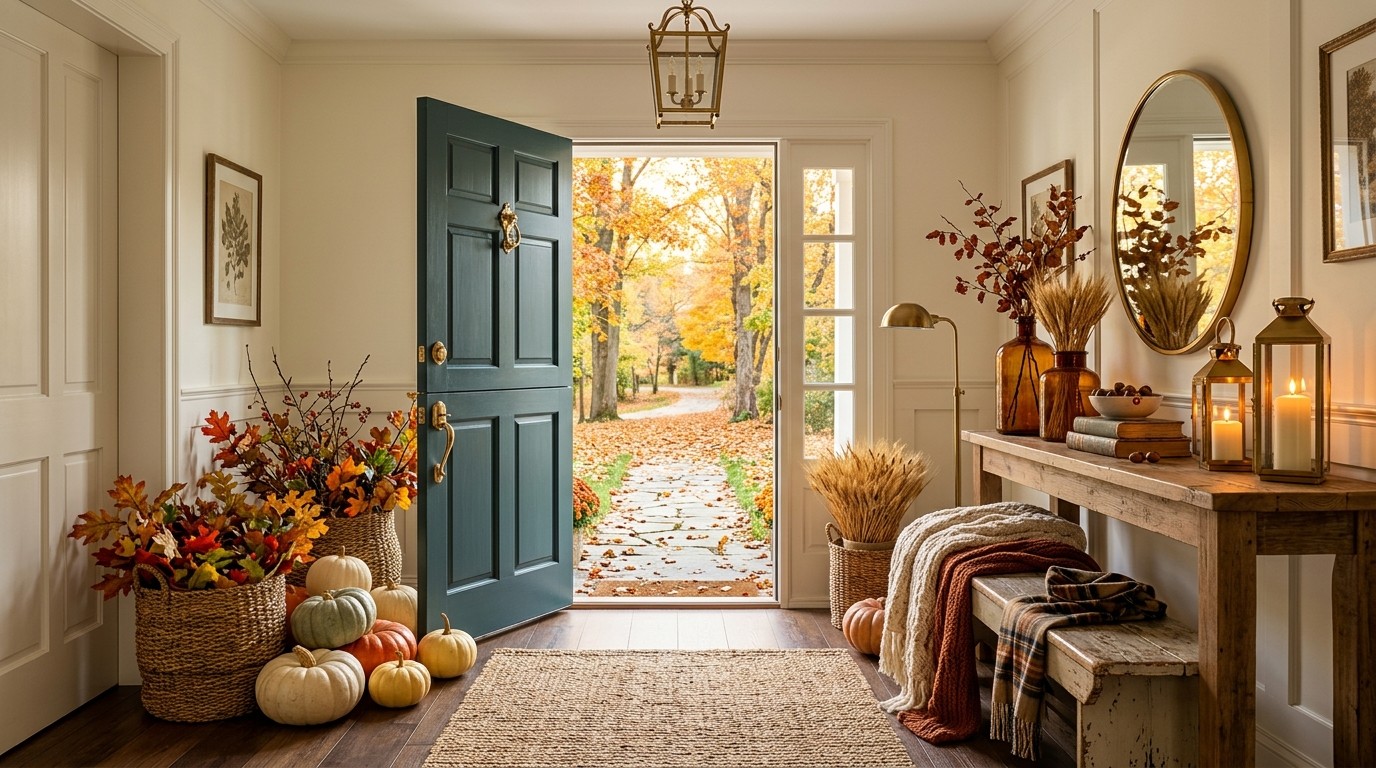 Fall Entryway Decorating Ideas Featured Image